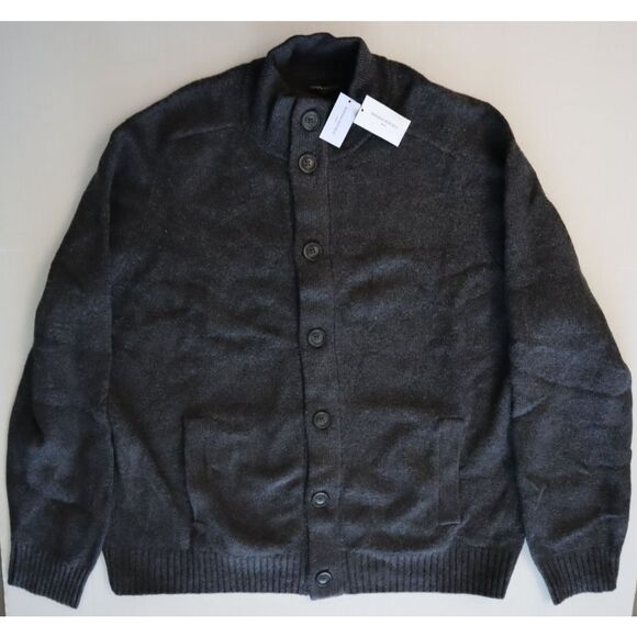 Banana Republic 767990 Men Sz XL Charcoal Gray Cozy Midweight Sweater Jacket - Picture 1 of 8
